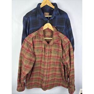 Mens Orvis Shacket Outdoor Lodge Camp XL Button Up Lot Of 2 Gorpcore